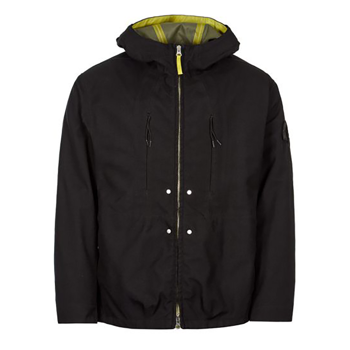 STONE ISLAND SHADOW POLY WOOL COAT WITH DETATCHABLE INSULATED LINER IN BLACK