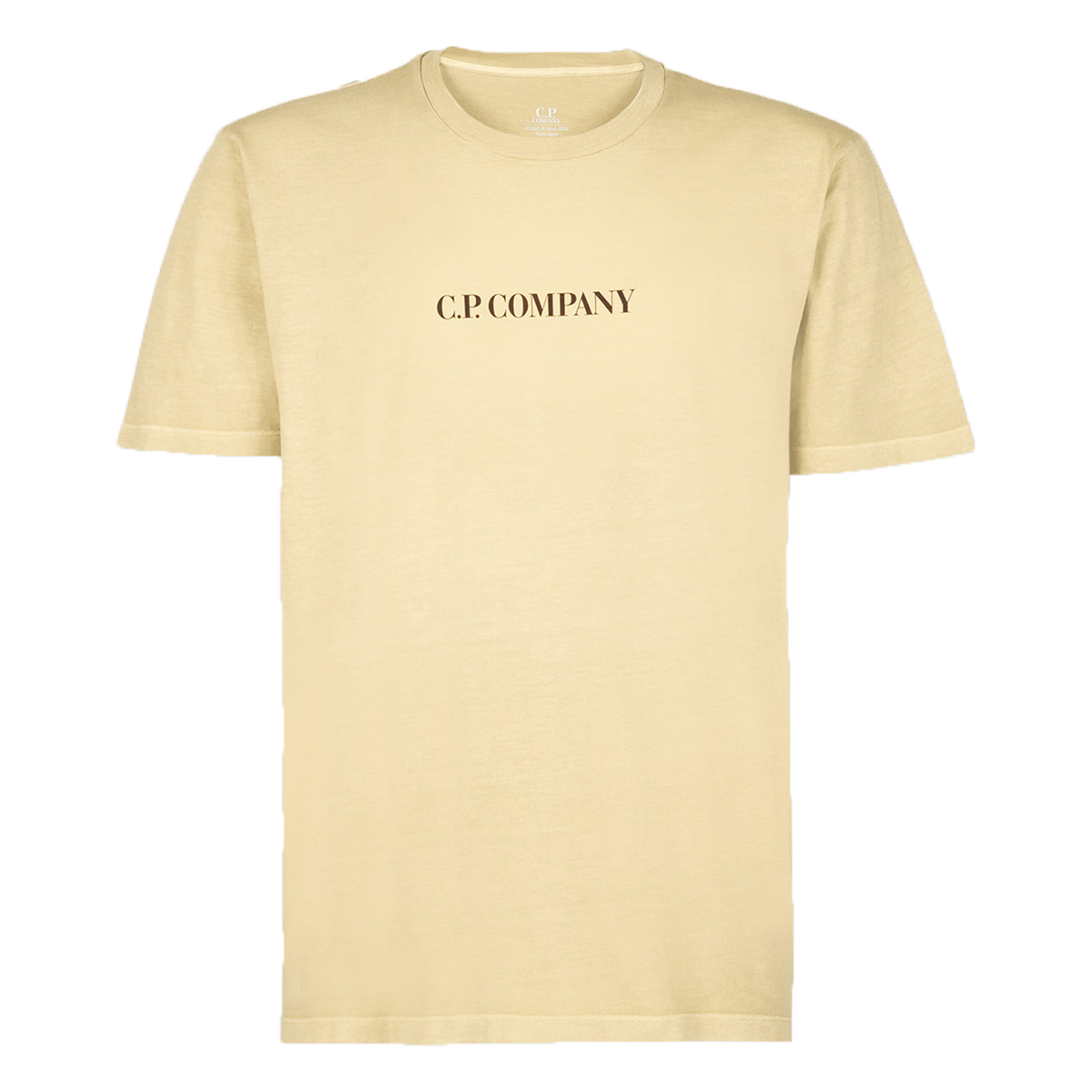 CP COMPANY MINERAL GRAPHIC T-SHIRT IN YOLK YELLOW