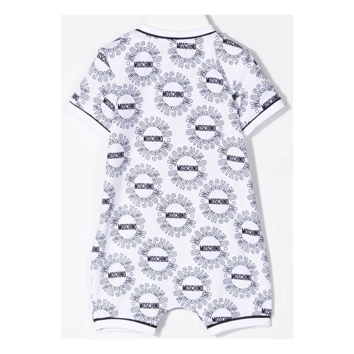 MOSCHINO BABY CIRCULAR LOGO ROMPER AND HAT SET