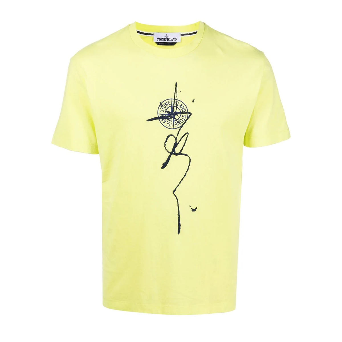 STONE ISLAND 'INK ONE' T-SHIRT IN YELLOW